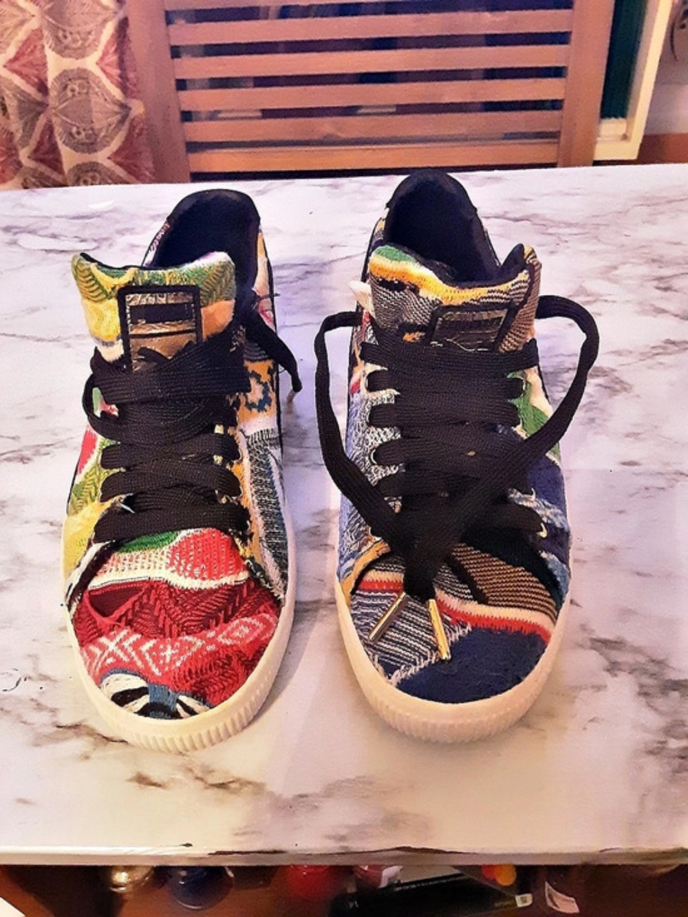 Puma Basket Trippy Camo Multicolor & Black Sneakers